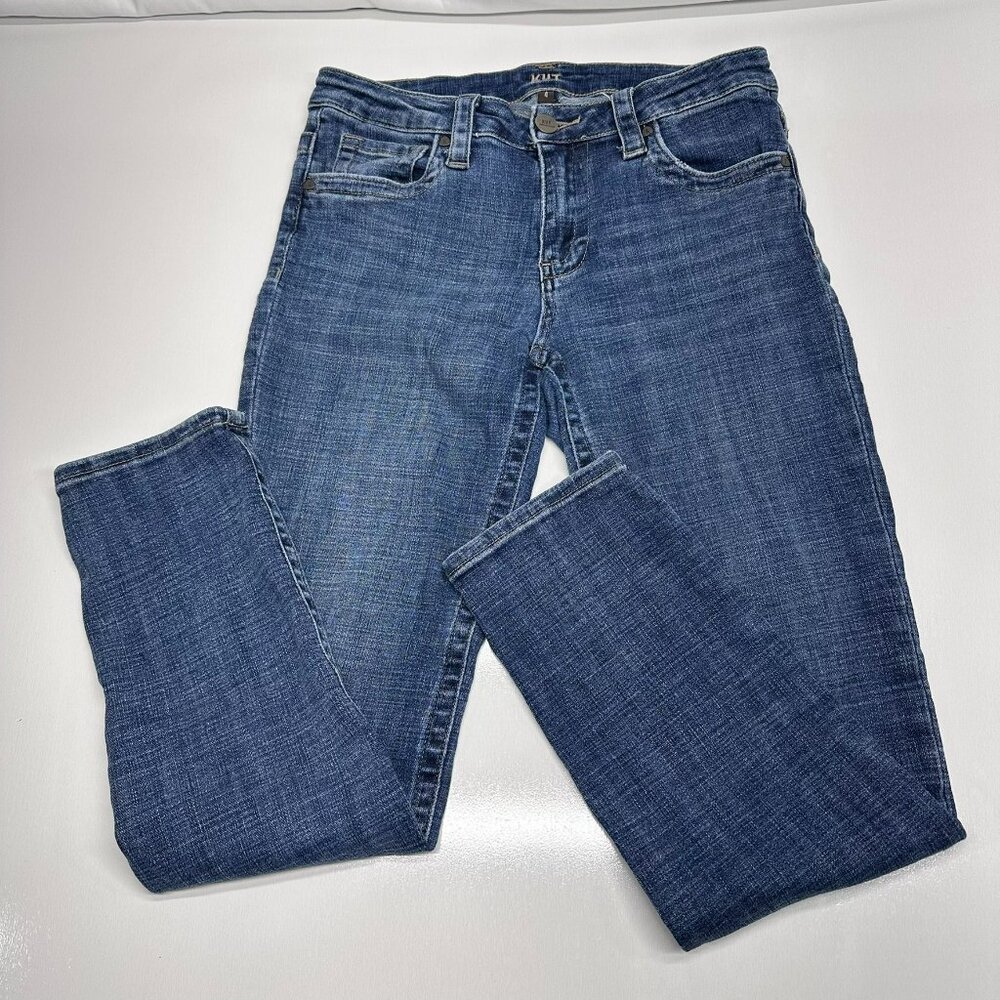 Kut from the Koth Mid Rise Straight Leg Women's Size 4 27" Inseam Medium Wash